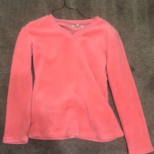 Hot pink fleece pullover